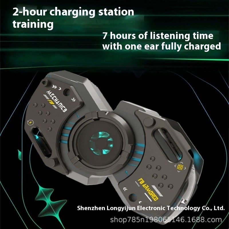 หูฟังไร ้ สายบลูทูธ,นิ ้ วtourbillon F8 ลดเสียงรบกวน, tws5.3 หูฟังสําหรับเล ่ นเกมสไตล ์ esports mecha ดิจิตอล