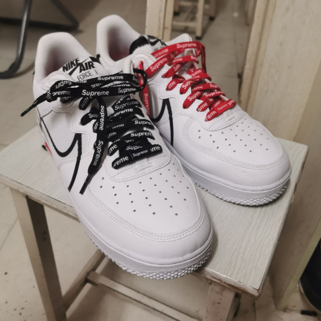 สายเชือกผูกรองเท้าแบรนด์ยอดนิยมสายเชือกผูกรองเท้า Air Force One af1aj1สายรัดรองเท้าด้านบนสูงและต่ำพิมพ์ลายสีสันอินเทรนด์