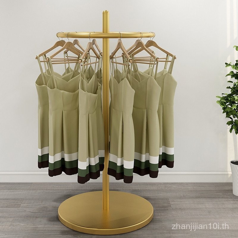 ร้านขายเสื้อผ้าชั้นวางจอแสดงผลชั้นวางจอแสดงผลผู้หญิงหมุนได้ชั้นวางเสื้อผ้าวงกลมสองเสาหนาหนาชั้นวางเสื้อตัวหนาClothing Store Display Rack Rotatable Women'S Display Rack Double-Pole Circular Clothes Rack Thickened Bold Coat Rack