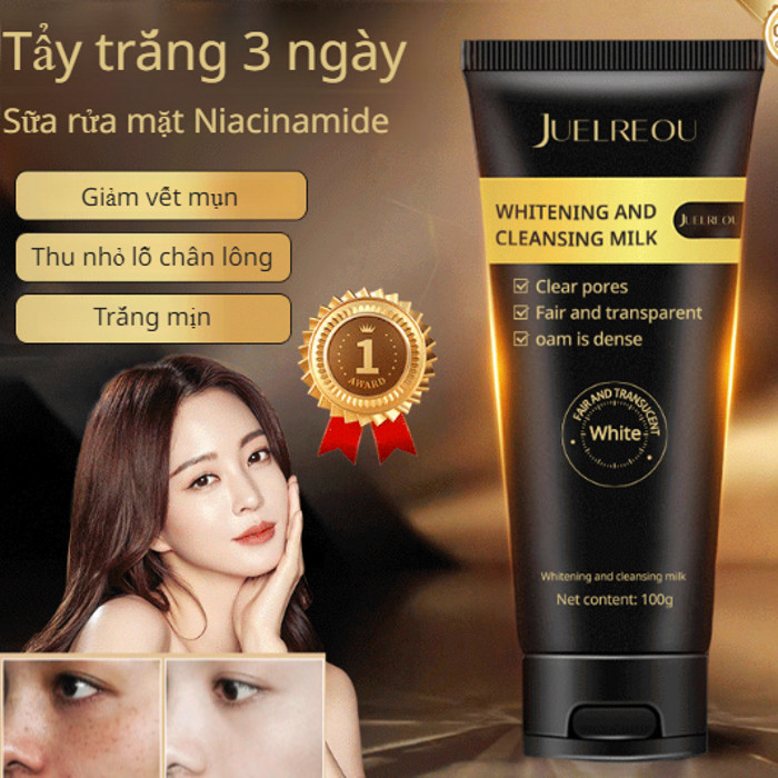 JUELREOU[ไวท์เทนนิ่งอย่างต่อเนื่อง 3 วัน] ไนอาซินาไมด์ ไวท์เทนนิ่ง คลีนเซอร์/น้ำยาขจัดสิวและรูขุมขนเล็กลง/ไวท์เทนนิ่งสกินแคร์