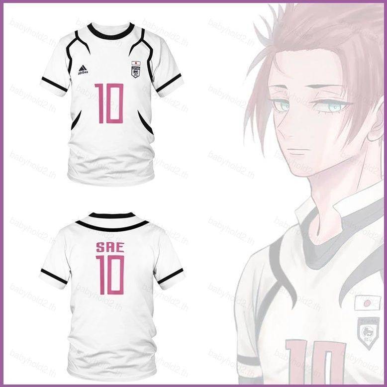 Yb Blue Lock Jersey Tshirt Anime Tee เสื้อแขนสั้นคอสเพลย์แฟชั่นสบายๆญี่ปุ่นเสื้อกีฬา Oversize