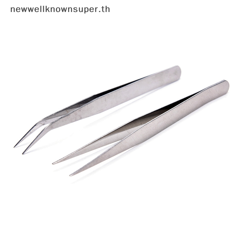 ใหม ่ 2 ชิ ้ นสแตนเลสตรง El แหนบ Patchwork Hook Pick-up แต ่ งหน ้ าเครื ่ องมือ SUPER