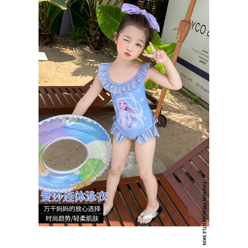 [สินค้าใหม่ฤดูร้อน] พร้อมสต็อก ชุดว่ายน้ําเด็กผู้หญิง คุโรมิ ชุดว่ายน้ําวันพีซชุดว่ายน้ําเด็กหญิงเสื้อกั๊กชุดว่ายน้ําเจ้าหญิงเอลซ่าเงือกกระโปรงชุดว - รูปที่ 6