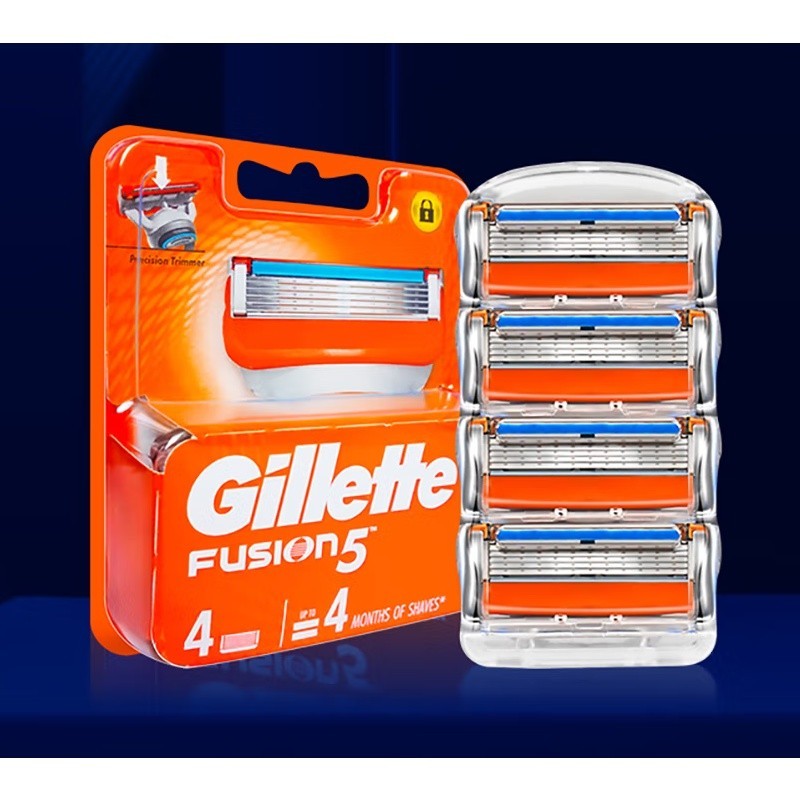 Gillette Fusion 5 ใบมีดตรง Trimmer พร้อมเคส 5 ชั้น สําหรับโกนหนวดชาย