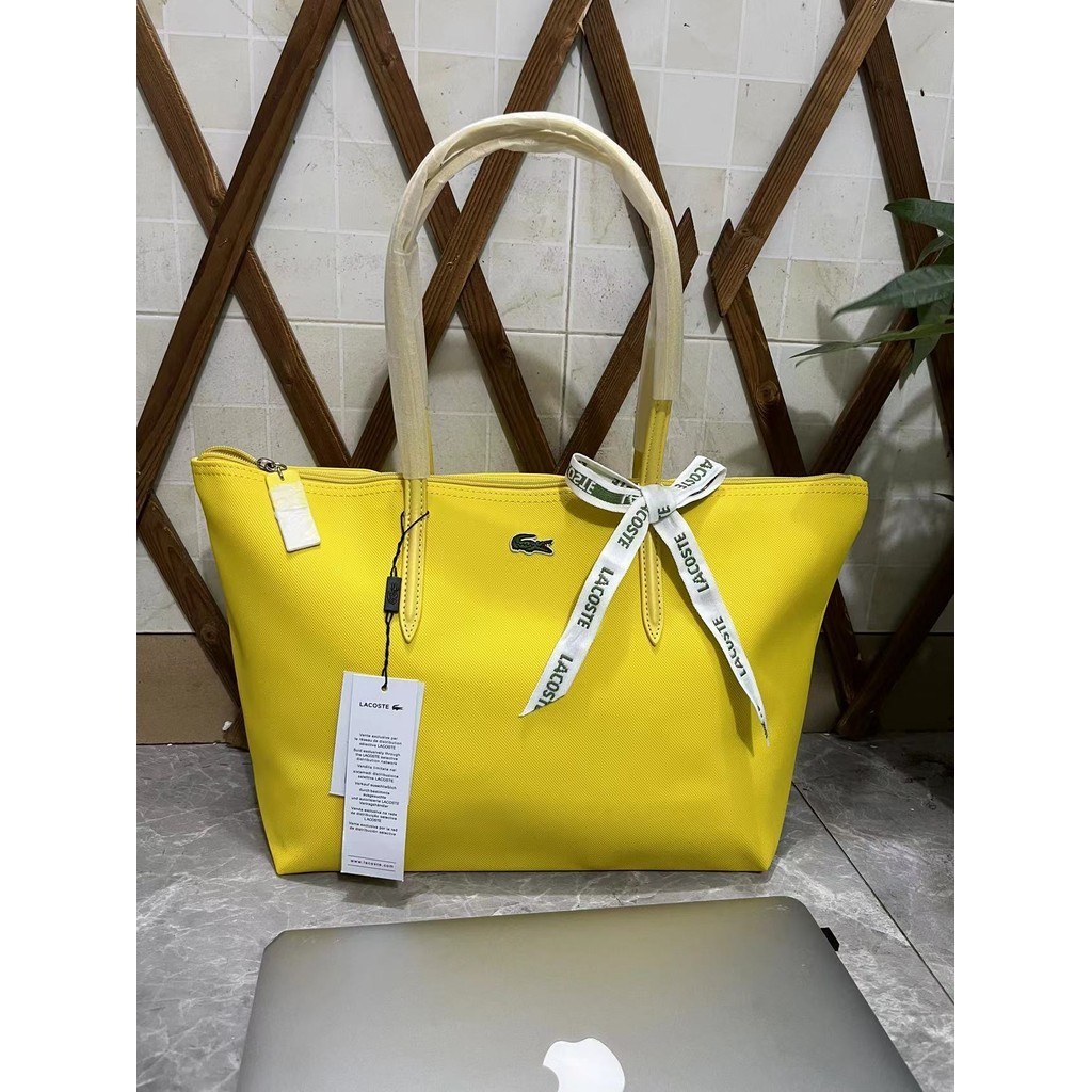 กระเป ๋ าถือความจุขนาดใหญ ่ แนวนอนสีทึบกระเป ๋ าเดินทาง Tote Bag