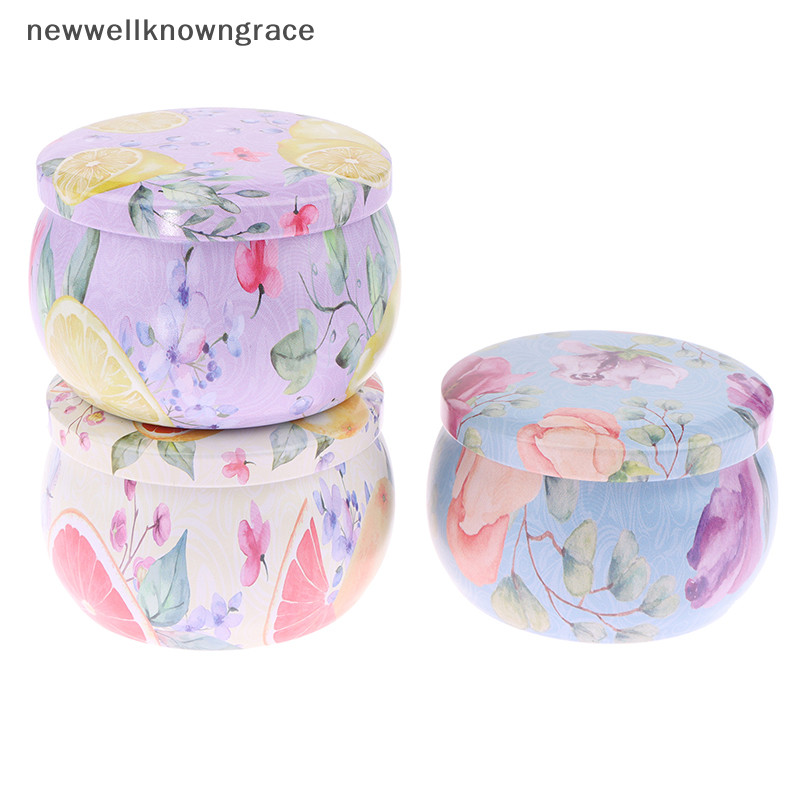 Newwellknowngrace 4OZ ขวดปิดผนึกโลหะดีบุกกล่องขนม Rose หม้อชาเครื่องประดับจัดเก็บ Tinplate คริสต์มาสบรรจุกรณี TH