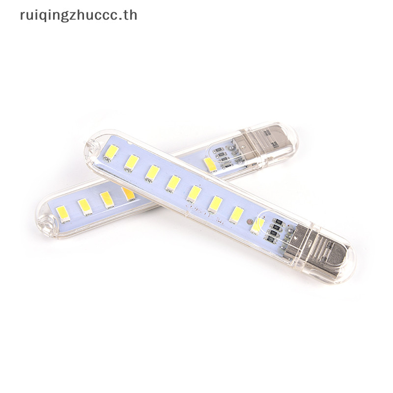 [ruiqingzhuccc] โคมไฟ LED Mini USB 8 LED Camping แบบพกพา Night USB Gadget Lighg สําหรับแล็ปท็อปพีซี [TH]