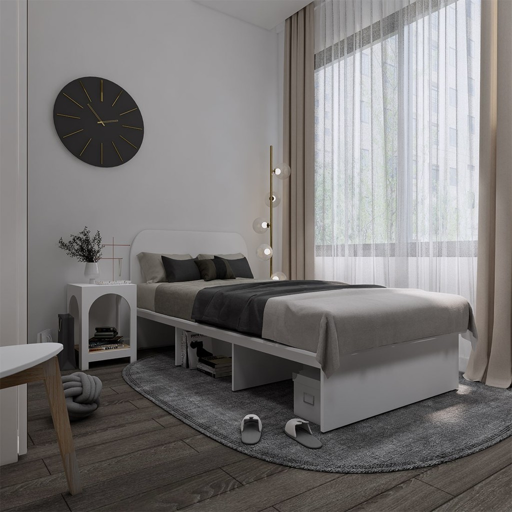 SB Design Square เตียง 3.5 ฟุต KC-PLAY รุ่น EMMI สีขาว (110x203x86 ซม.) แบรนด์ KONCEPT FURNITURE