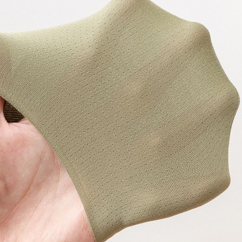 อีซีเอ็มเอ็น ผู้ชายถุงเท้าผ้าไหมน้ําแข็งผ้าฝ้ายด้านล่างตาข่ายบางลื่นธุรกิจตื้นถุงเท้าเรือที่มองไม่เห็น