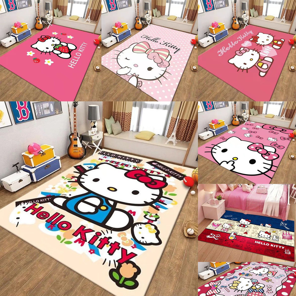 พรมปูพื้นคิตตี้ห้องนอนข้างเตียงพรมคิตตี้ในครัวเรือน Keiti Mat ข้างเตียงเด็ก Hello KT Cat พรมปูพื้น