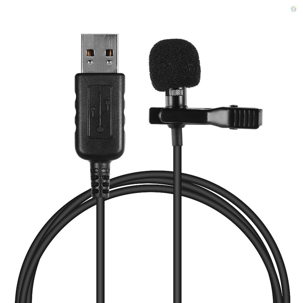 Docooler Mini Lapel Lavalier Clip-on Condenser Microphone Mic พร้อมปลั๊ก USB สําหรับคอมพิวเตอร์พีซีแ