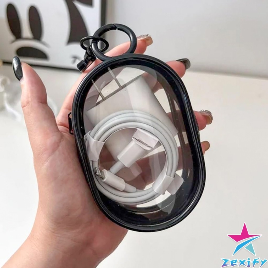 ZXF กระเป๋าจัดเก็บหูฟัง เก็บสายชาร์ พกพาง่าย ขนาดเล็ก มีซิป ป้องกันฝุ่น Storage bag