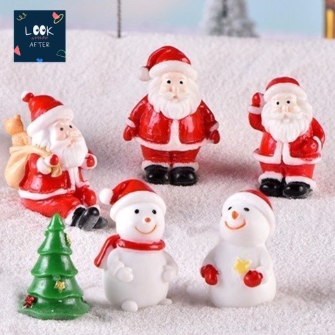 Look After ตุ๊กตาจิ๋ว ตุ๊กตาซานตาครอส Christmas คริสต์มาส สโนว์แมน ของตกแต่งวันคริสต์มาส