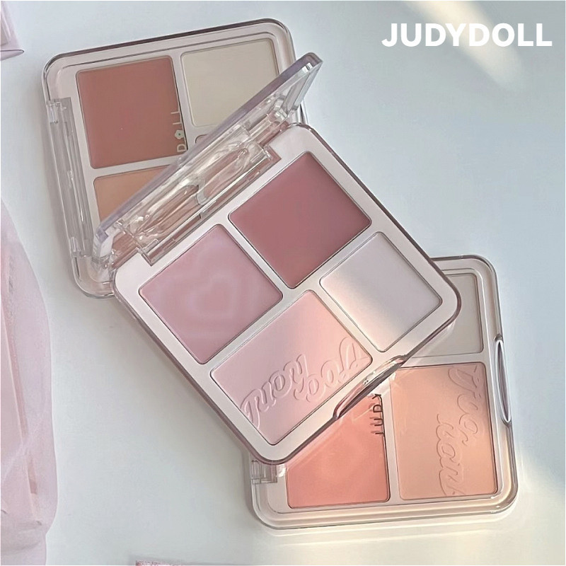 Judydoll Blush Highlight Palette Blush Cream Powder Matte Brightening Facial Highlight Blush Highlig