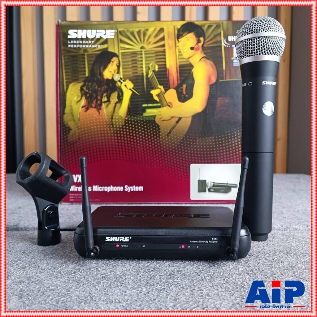 SHURE SVX24TH/PG58-M19 ไมค์ลอยถือ ชุดไมค์ลอยเดี่ยวแบบมือถือ ย่าน UHF SVX 24 TH / PG 58 M 19 SVX24TH/