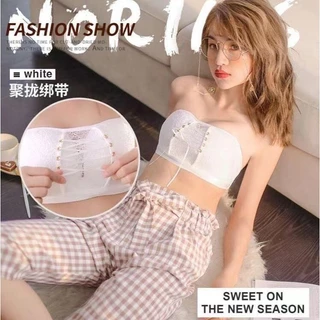 #297 มี3สีเลือกได้!!! บราปีกนก บราเกาะอกดันทรง ฟองน้ำหนา มีสายสีใส/คล้องคอ สำหรับผู้หญิง W