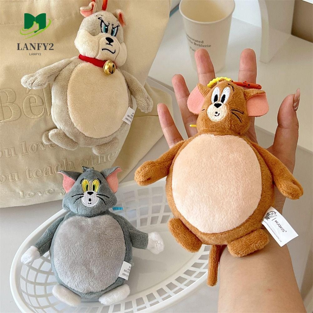Alanfy จี้เข็ม, สไตล์เกาหลีตุ๊กตา Tom และ Jerry Key Chain, กระเป๋าเป้สะพายหลังสร้างสรรค์ Charms การ์ตูนอะนิเมะแหวนเครื่องประดับผู้หญิง