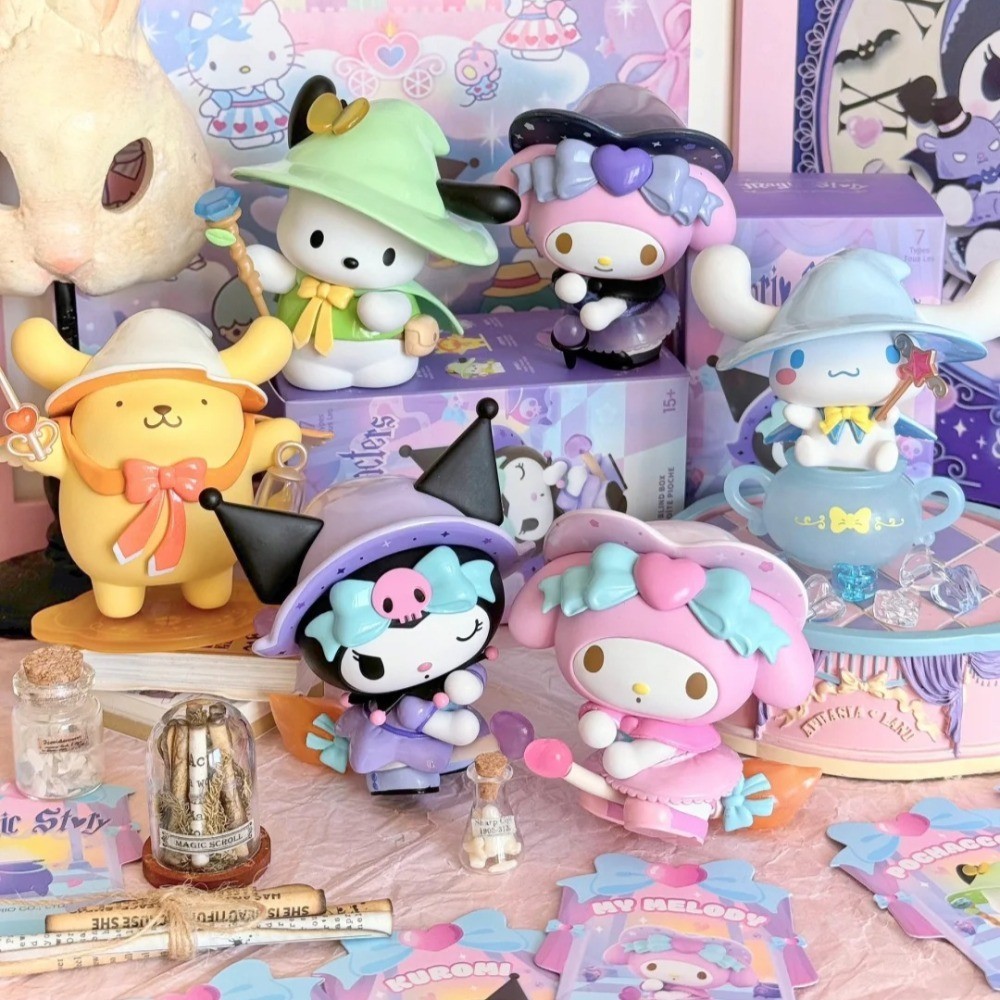 Sanrio MINISO Random Box Magic Story Series Blind Box Figure Collectible 6 Designs + 1 Secret
