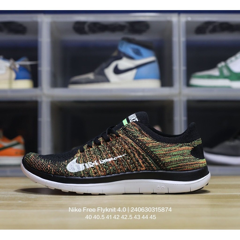 N_ike Free Flyknit 4.0 Barefoot รองเท้าผ้าใบลําลองน้ําหนักเบาพิเศษรองเท้าวิ่งจ๊อกกิ้งระบายอากาศ