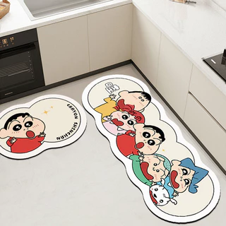 ห้องครัวเครยอนชินจังพรมปูพื้นการ์ตูนห้องน้ําพรมเช็ดเท้ากันลื่นแผ่นรองประตูทางเข้าหลายขนาด