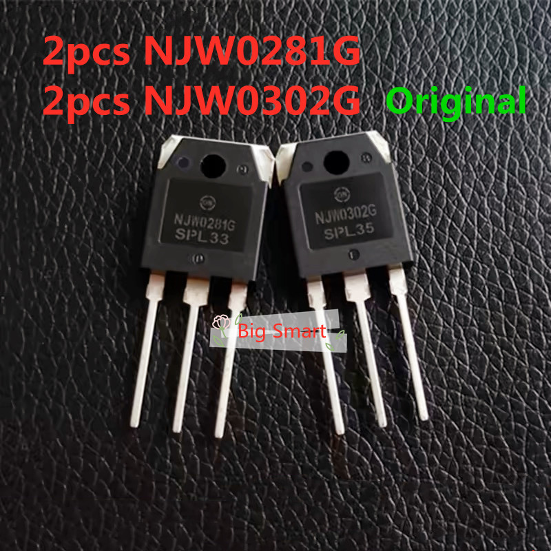 4pcs 10pcs Original NJW0281G NJW0302G TO-3P NJW0281 NJW0302 เครื่องขยายเสียงคู่ทรานซิสเตอร์