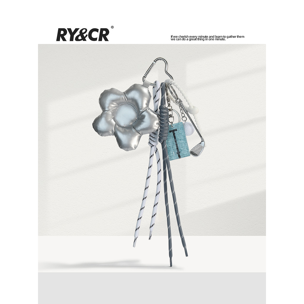 Rycr Original Unique Filled Cotton Flower miu Series จี้ห้อยกระเป๋าสระว่ายน้ําพวงกุญแจรถ ins สไตล์กระเป๋าเป้สะพายหลังเครื่องประดับ
