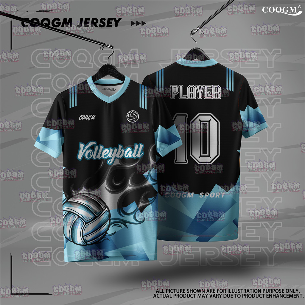 เสื้อวอลเลย์บอลระเหิดเต็มชื่อที่กําหนดเอง Baju Lelak ชุดกีฬาสําหรับบุรุษและสตรีคุณภาพสูงCODE:8