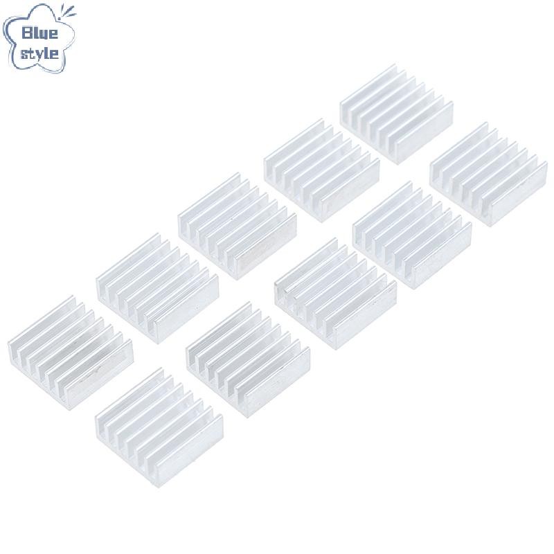 Bluestyle 10 ชิ้น 14*14*6 มิลลิเมตรอลูมิเนียมฮีทซิงค์ชิปอิเล็กทรอนิกส์หม้อน้ํา cooler ใหม่