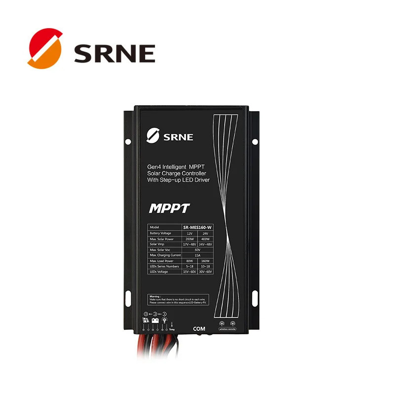 SRNE MPPT Human Sensing Controller MES60/120/160/200 12 V/24 V10A 15A 20A MPPT Solar Charge Controll