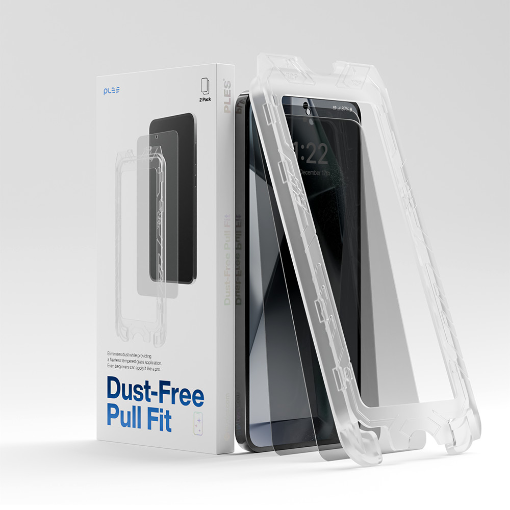 PLES ตัวป้องกันหน้าจอแบบดึงไร้ฝุ่นสําหรับ Galaxy S25 Ultra 2 ชิ้น Pack