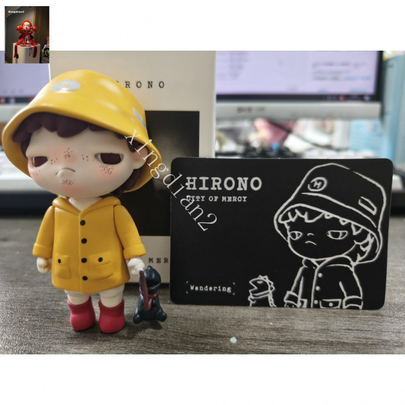 【พร้อมส่ง】hirono v3 pop mart Hirono City of Mercy Series Gift Box V.3 กล่องดำ