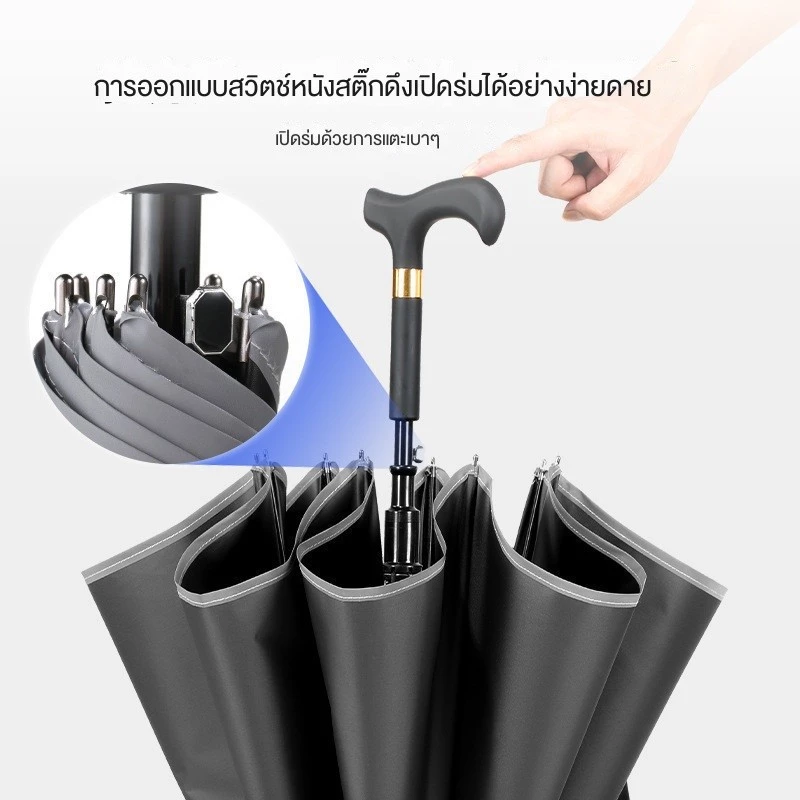 ไม้เท้าร่ม 2 ใน 1 ไม้เท้าผู้สูงอายุ กันลื่น กันแดด กันฝน thumbnail 4