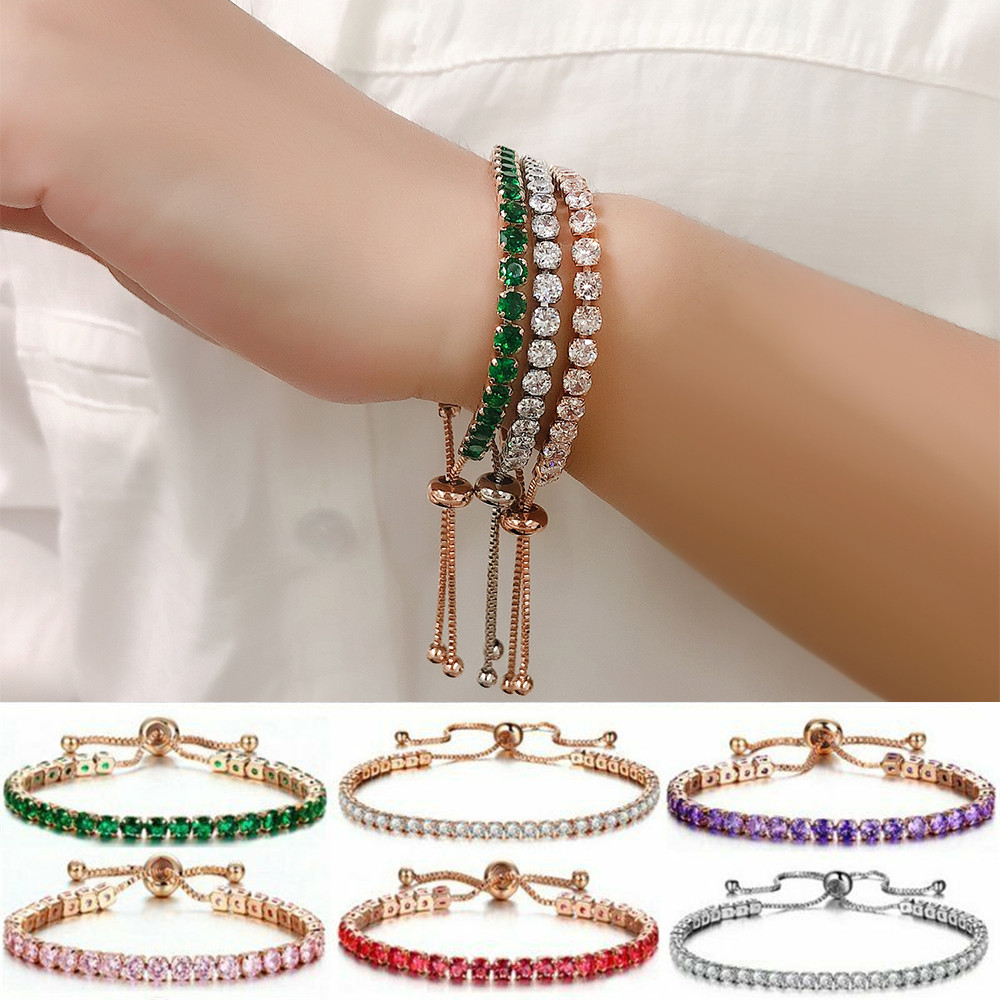 หรูหราสร้อยข้อมือคริสตัล มารยาท แฟชั่น พลอยเทียม ปรับสร้อยข้อมือเครื่องประดับเครื่องประดับมือของขวัญ