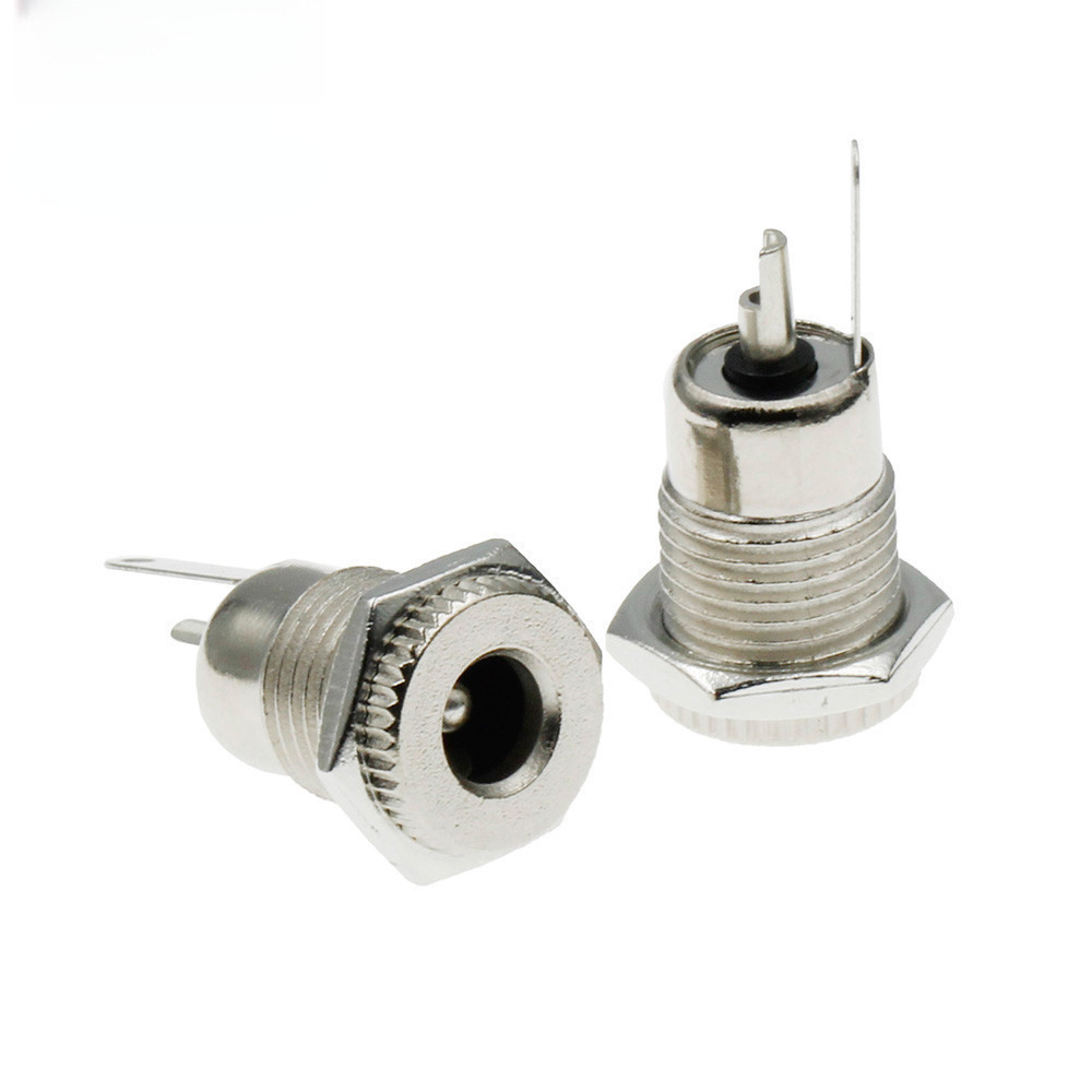 1 ชิ้น/DC099 5.5 มม.x 2.1 มม.DC Power Jack Socket หญิงแผง Mount Connector โลหะ DC-099 เปิดรู 11 มม.5.5*2.1 5.5*2.5