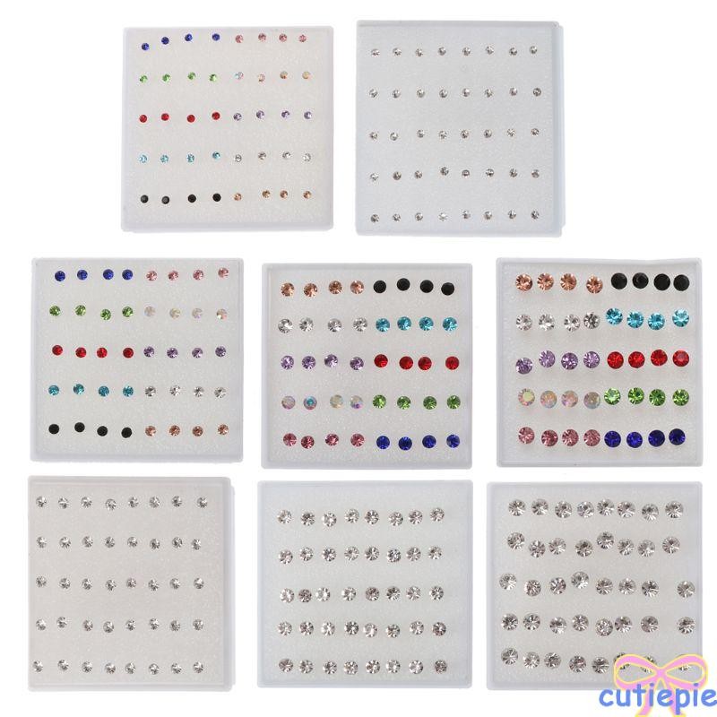 Cutie 20 คู่ Hypoallergenic Ear Studs จมูก Lip Ear Sticks