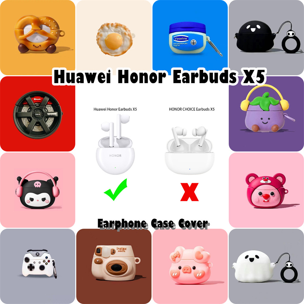 สําหรับ Huawei Honor Earbuds X5 Case Casing Soft Silicone Niche Cartoon Headphone Case NO.2