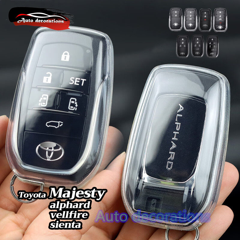 เคสกุญแจอัจฉริยะ Toyota เหมาะสําหรับ Toyota Majesty Alphard Vellfire Sienta ฝาครอบกุญแจ Toyota FORTUNER legenger GR SPORT เคสกุญแจ พวงกุญแจใส