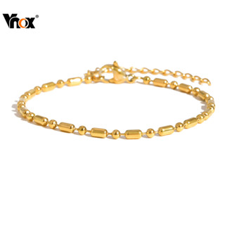 VNOX วีน็อกซ์ สร้อยข้อมือโซ่ไม้ไผ่ไทเทเนียมสําหรับผู้หญิง,สร…