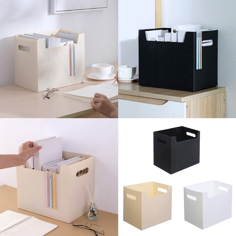 Yoo File Storage Rack Holder Stand Bookshelf File Organizers Office Desktop File Holder Box Desk Boo