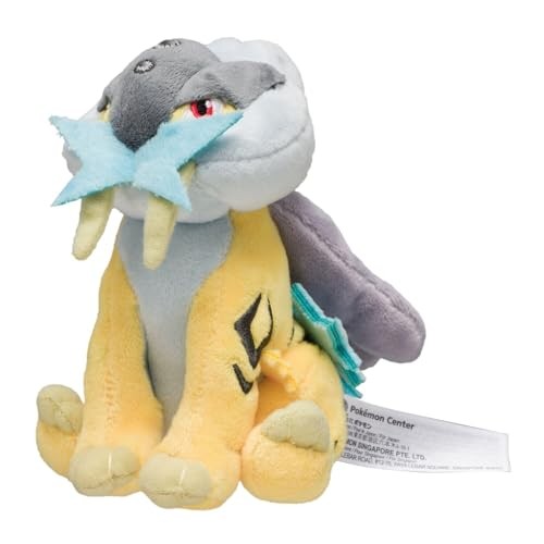 Pokémon Center Original Plush Toy Pokémon Fit Raikou 13×13×9.5 (H×W×D: cm)