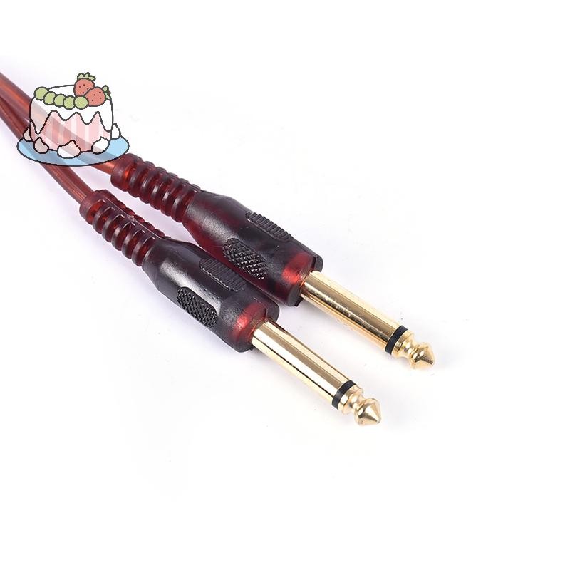 [Sep] สายเคเบิล 1.5 ม. สายสัญญาณเสียงผสมตัวผู้ RCA ตัวผู้เป็นคู่ 6.35 มม. 1/4 นิ้ว