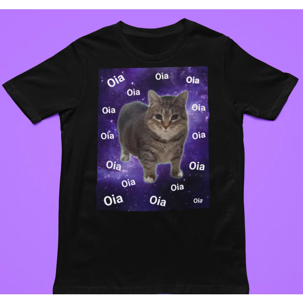 😸เสื้อยืด Oiia Cat T-Shirt แมวแฟนเสื้อยืด  S-5XL