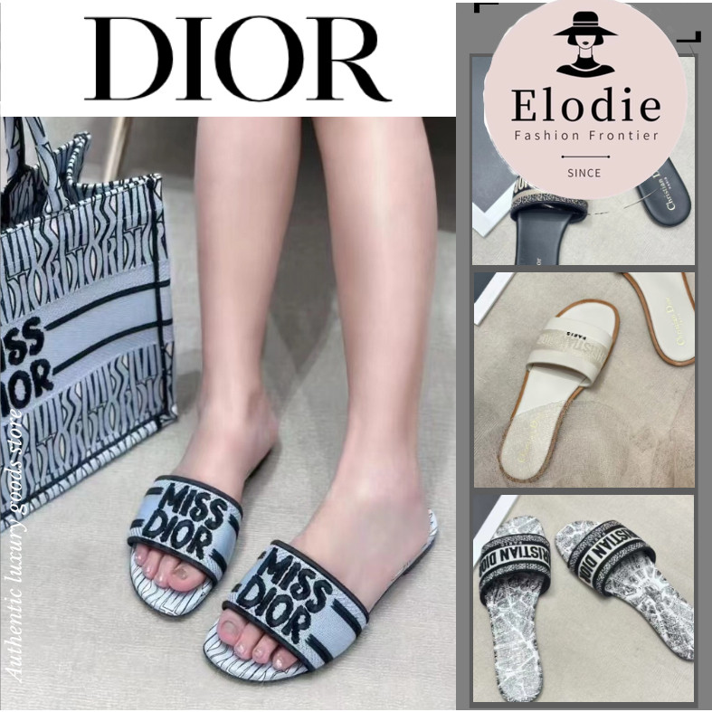 DIOR รองเท้าแตะผู้หญิง /รองเท้าแตะ DIOR/100% authen/DIOR Women's Classic Sandals/DIOR Women's Classi