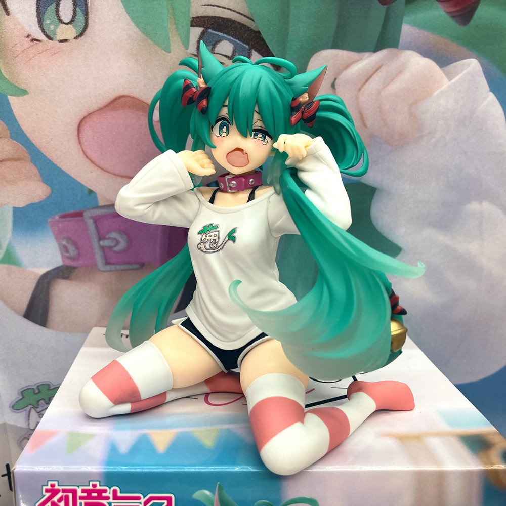 น่ารัก Hatsune Miku Action Figure Kawaii PVC นั่งท่าทางของเล่นตุ๊กตาสะสมตุ๊กตาของเล่น
