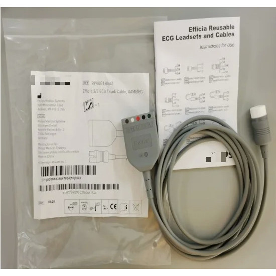 ประสิทธิภาพ3-Lead/5-Lead ECG Trunk Cable AAMI/IEC REF 989803160641ใหม่ Original