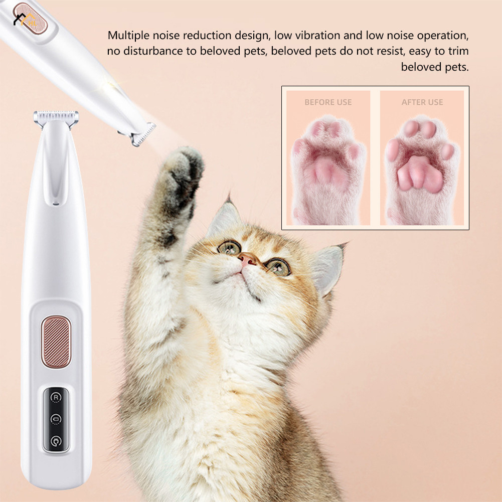 Electric Grooming Pet Trimmer Pet Grooming Kit พร้อมไฟ UV สําหรับสุนัขแมว