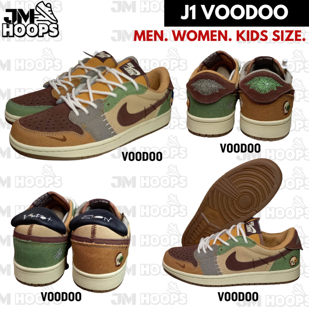 Ua Air Jordan 1 Low OG "Voodoo" พร้อมถุงเท้าฟรีโดย JM Hoops