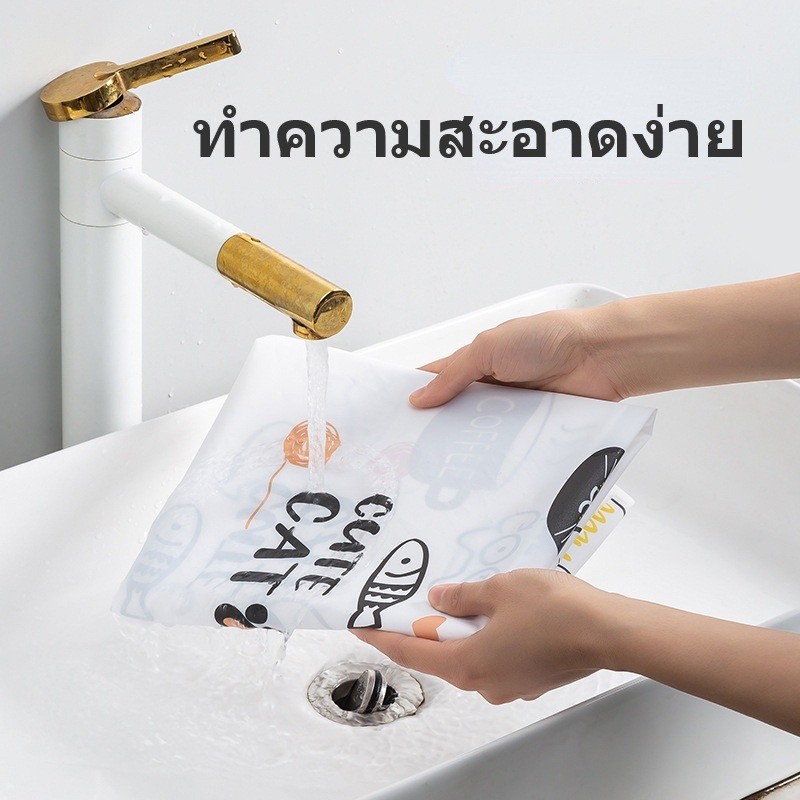 Allieuka ผ้าคลุมตู้เย็นกันฝุ่น กันน้ำ กันฝุ่น ผ้าคลุมตู้เย็น กันน้ำมันและเช็ดง่าย มีช่องเก็บของสองข้าง - รูปที่ 6