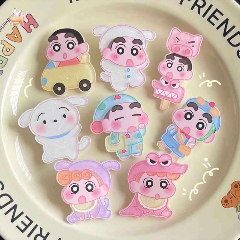 กิ๊บผมคริลิค DIY เครื่องประดับลายการ์ตูนน่ารักชินจัง