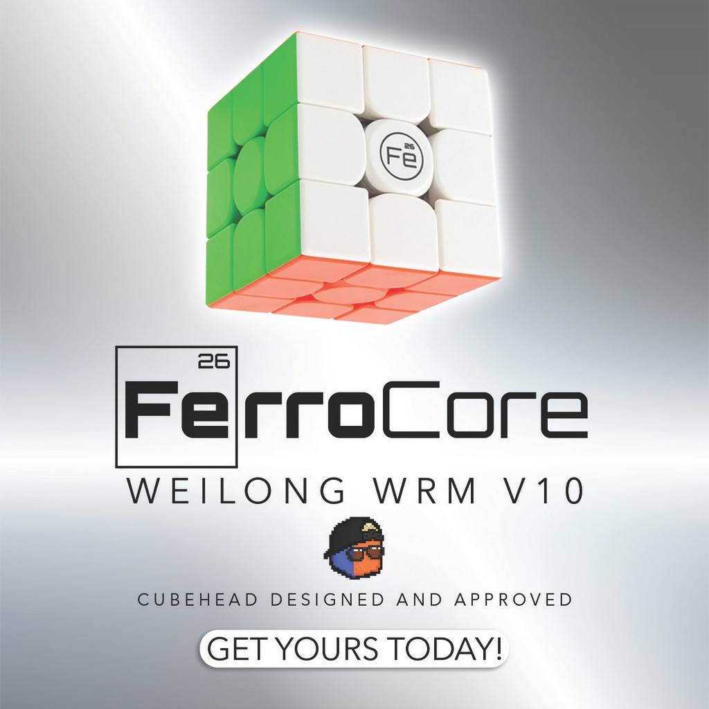 [คลังสินค้าพร้อม] Cubehead WRM V10 Cube Iron Axis Ball Magnetic CubeHead Limited Edition Ferrocore F